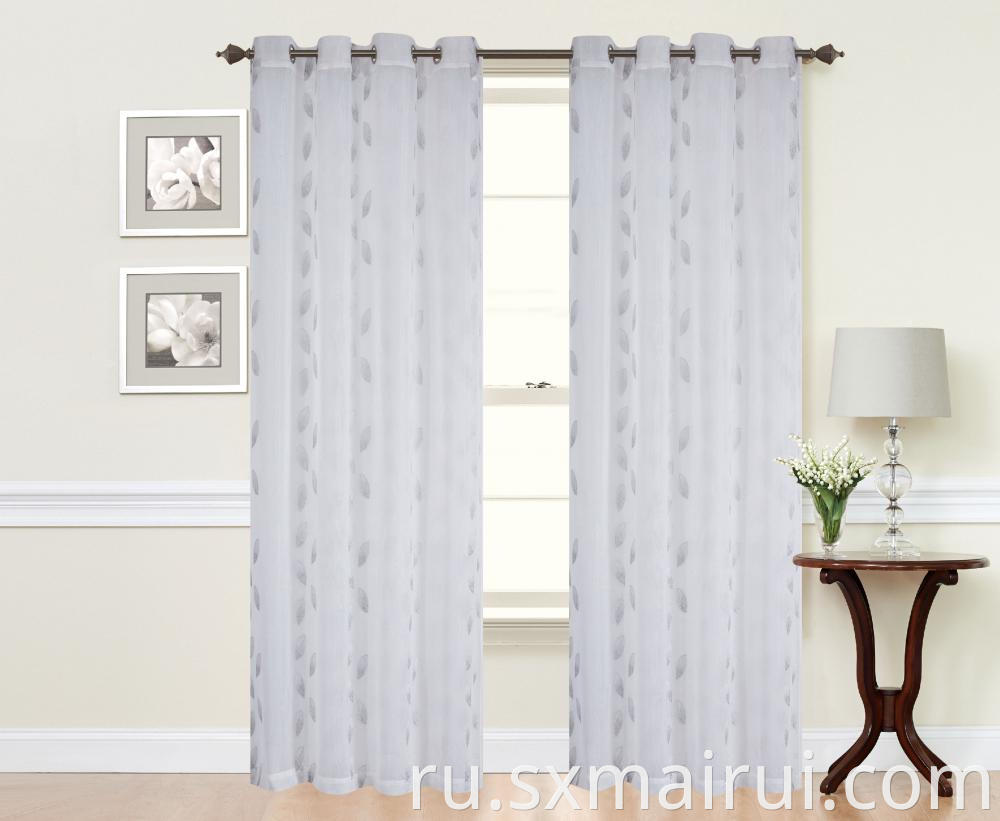 100% Polyester Jacquard Sheer Curtain Panel